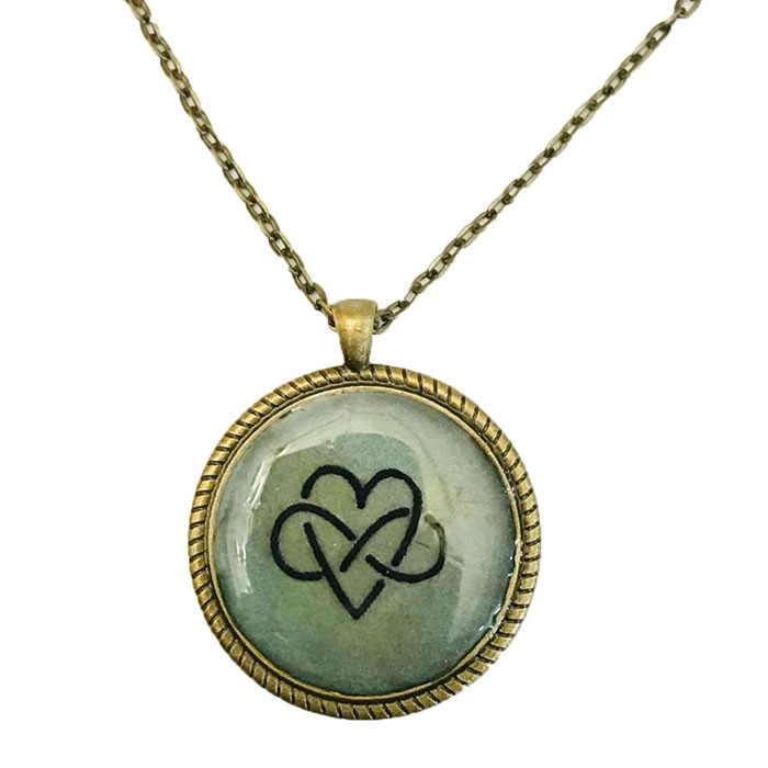 گردنبند زنانه مدل قلب بی نهایت 01