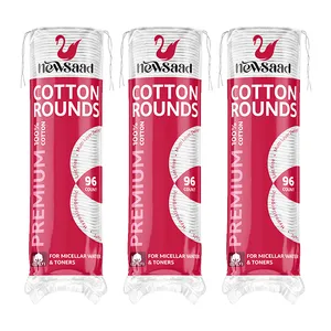 پد پاک‌کننده آرایش صورت نیوساد مدل A03 سه بسته 96 عددی