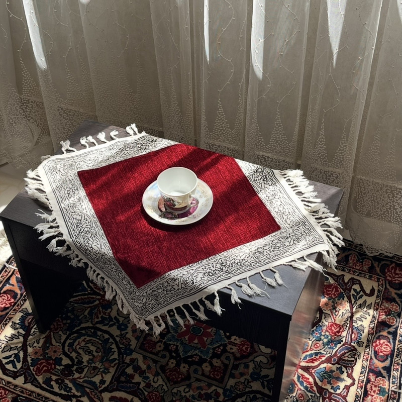 ست رومیزی ۳ تکه مدل مخمل نگار 
