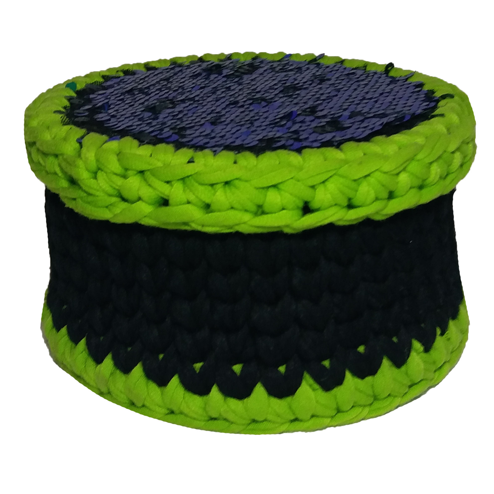 سبد قلاب بافی تریکو مدل پولکی