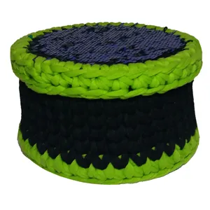 سبد قلاب بافی تریکو مدل پولکی