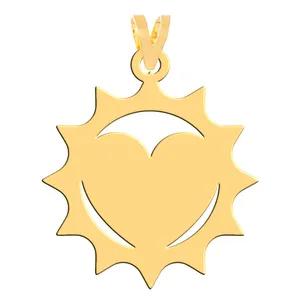 آویز گردنبند طلا 18 عیار زنانه فرشته مدل قلب WNL-000372