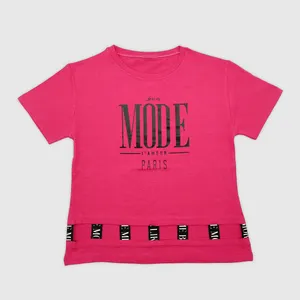 تی شرت آستین کوتاه زنانه مدل مد اسپورت رنگ صورتی