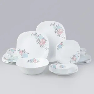 سرويس غذا خوری 26 پارچه طرح مربع  کلاسيک مدل رزانا