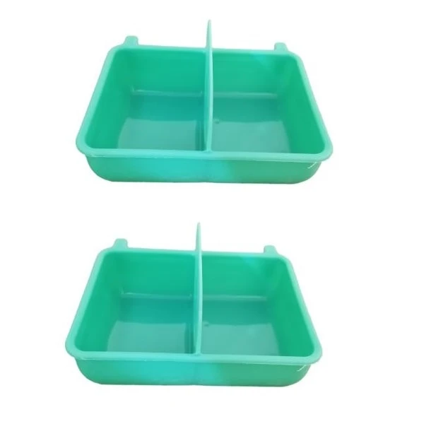 ظرف غذا پرندگان مدل چهارگوش دوطرفه بسته 2 عددی