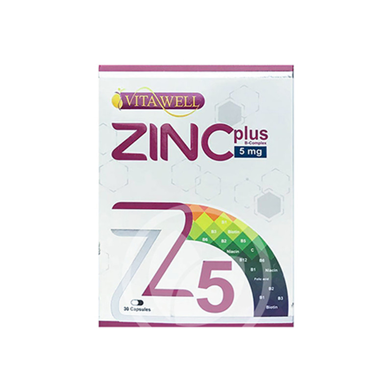 کپسول زینک پلاس 5 میلی گرم ویتاول بسته 30 عددی