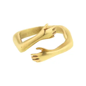 انگشتر زنانه گالری عزیزی طرح آغوش مدل 15407