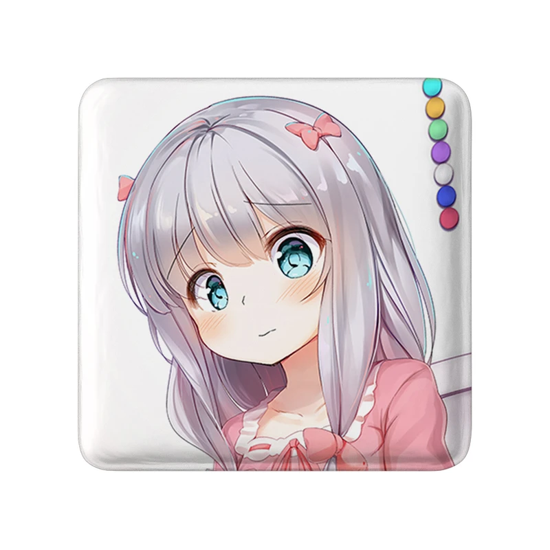 مگنت خندالو طرح ساگیری انیمه ارومانگا سنسی Eromanga Sensei  مدل مربعی کد 22638