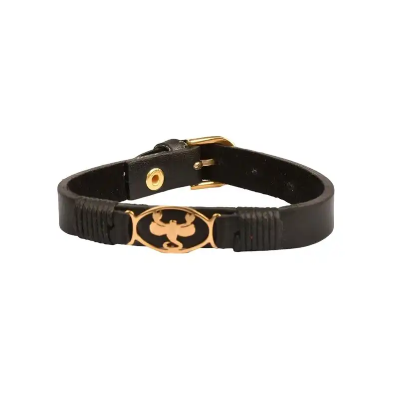 دستبند زنانه پارینه چرم طرح تولد آبان مدل BR1200101