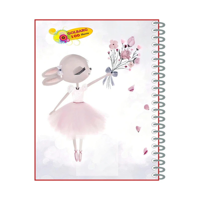 دفتر مشق 100 برگ گلبرگ طرح دخترونه کد 707