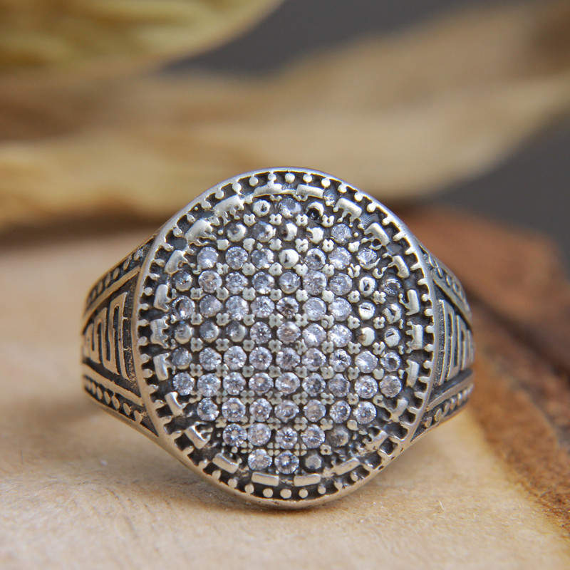   انگشتر نقره مردانه بازرگانی میلادی کد AM_819