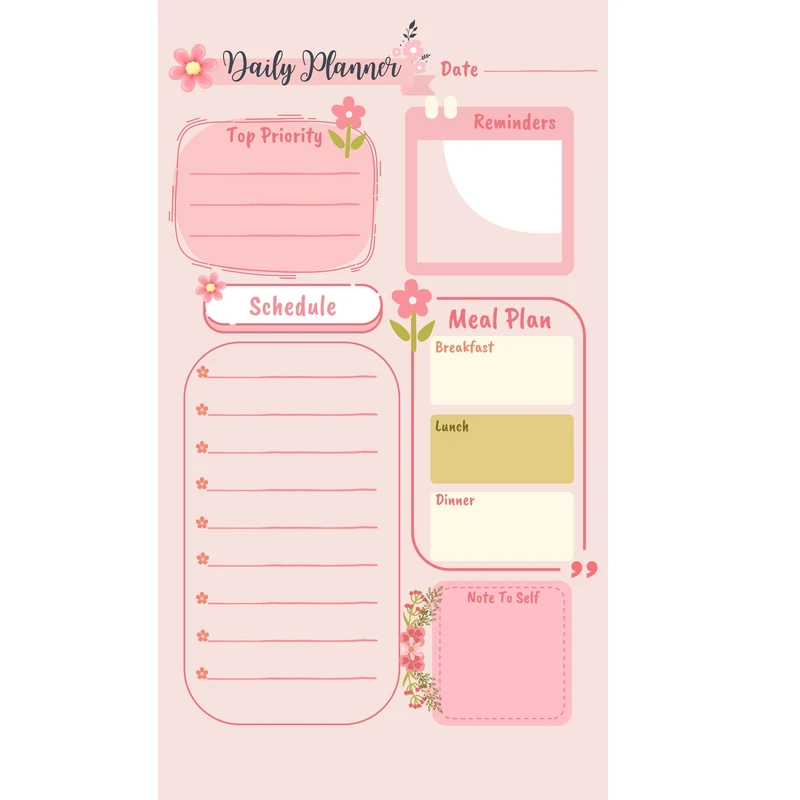 کاغذ یادداشت A5 مدل planner to do list کد 925 بسته 15 عددی