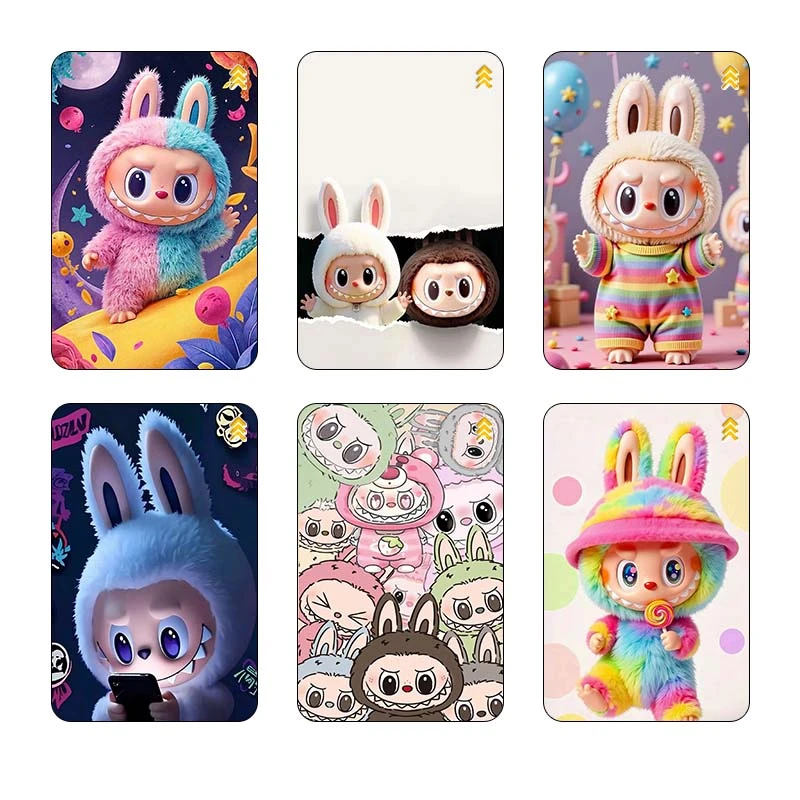استيکر کارت کارنيکا طرح لابوبو Labubu کد 26676 مجموعه 6 عددی