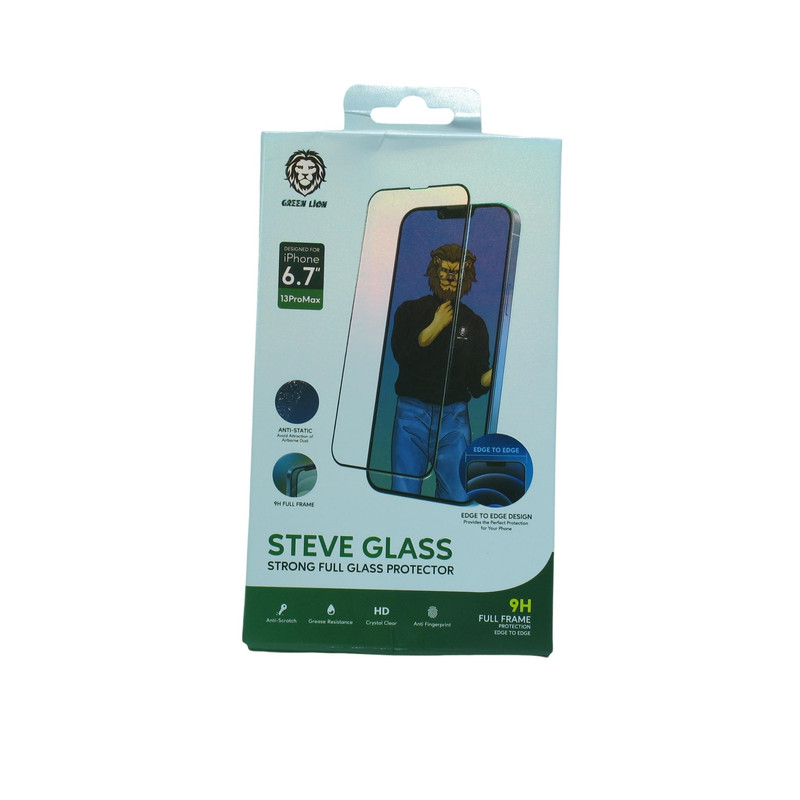  محافظ صفحه نمایش گرین مدل Steve Glass مناسب برای گوشی موبایل اپل iPhone 13ProMax