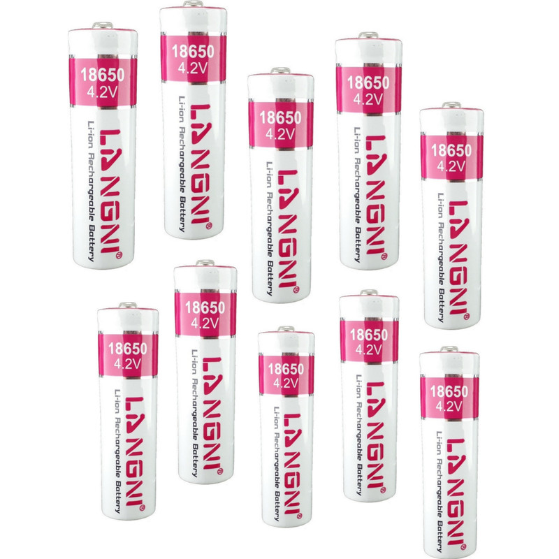 باتری لیتیومی قابل شارژ لانگنی مدل 18650 ظرفیت 3000 میلی امپر ساعت بسته 10 عددی