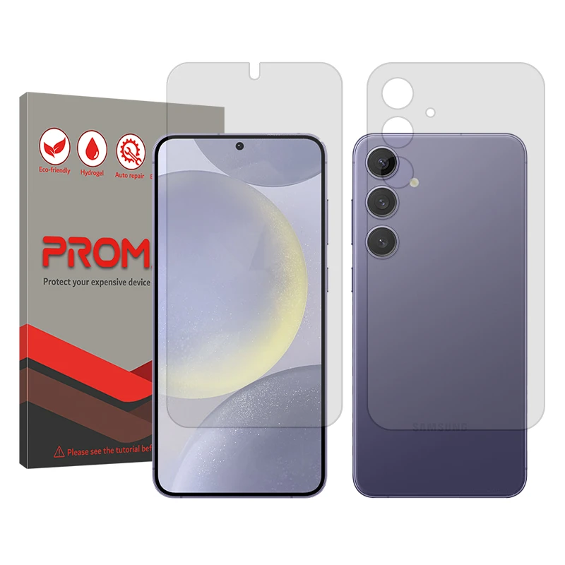محافظ صفحه نمایش شفاف پرومیت مدل Resistant مناسب برای گوشی موبایل سامسونگ Galaxy S24 Plus به همراه محافظ پشت گوشی