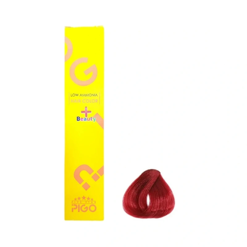 رنگ مو پیگو شماره 7.66 مدل پلاس بیوتی حجم‌ 105میلی لیتر رنگ بلوند آلبالویی 