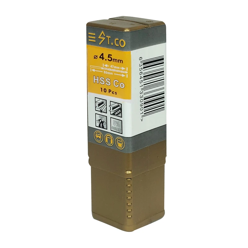 مته کبالت استیکو مدل HSSCO سایز 4.5 میلیمتر مجموعه 10 عددی