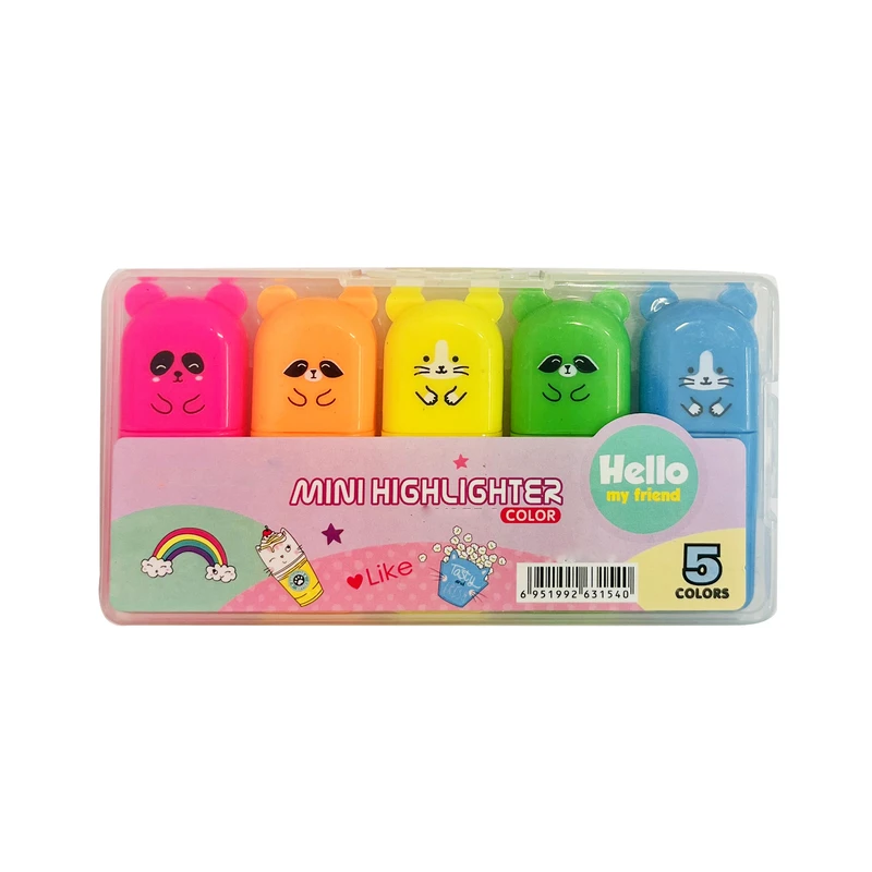 ماژیک علامت گذاری مدل گربه فاتنزی مجموعه 5 عددی