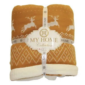 پتو 2 نفر مدل تدی پشت خزدار سایز 160x210 سانتی‌متر