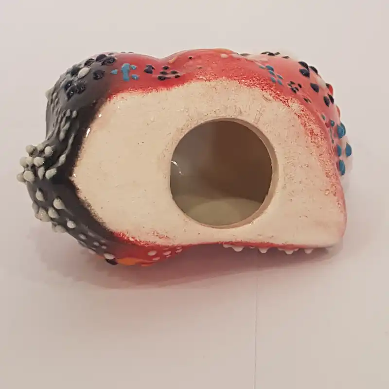 مجسمه میناکاری مدل گربه خوابیده نقش برجسته کد 1516