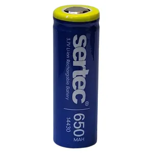 باتری لیتیوم یون قابل شارژ سرتک مدل Li-14430-650 ظرفیت 650 میلی‌ آمپر ساعت