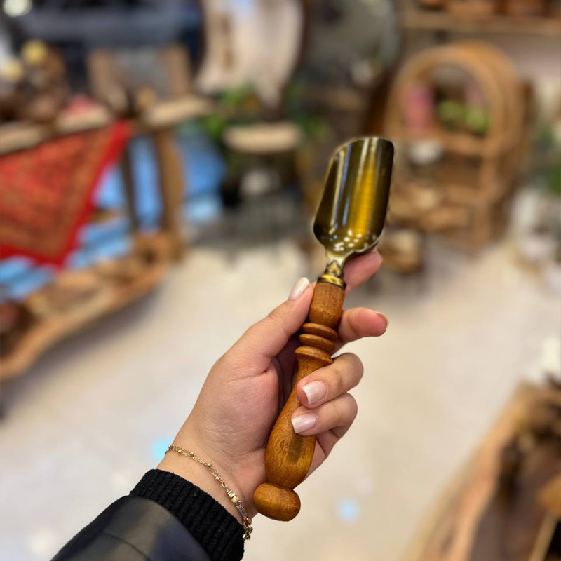 قاشق آجیل سایز متوسط مدل برنجی کد b02