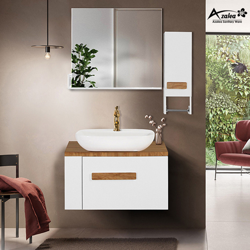 ست کابینت و روشویی آزالیا مدل WB07 به همراه آینه و باکس