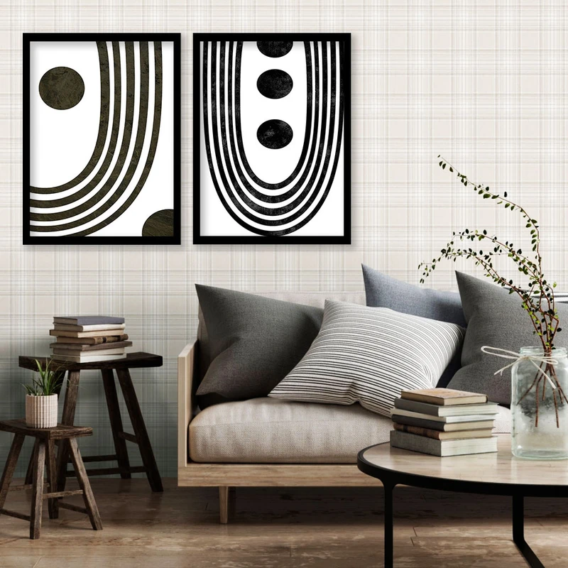 تابلو صبا طرح مدل انتزاعی کد E563 مجموعه 2 عددی