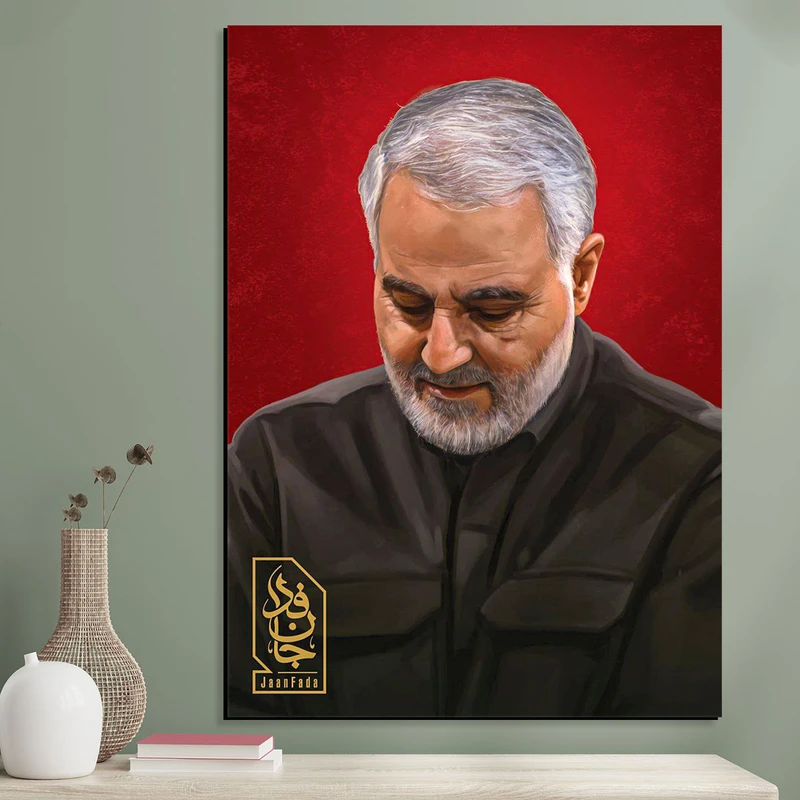 تابلو شاسی مدل شهید حاج قاسم سلیمانی طرح جان فدا کد 01