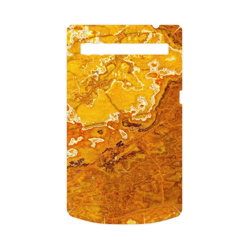 برچسب پوششی ماهوت مدل Gold Marble-FullSkin مناسب برای گوشی موبایل بلک بری P9983