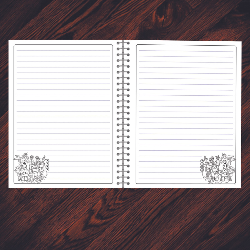 دفتر مشق 50 برگ تیما مدل حاشیه دار مجموعه 11 عددی