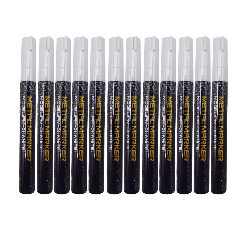 ماژیک علامت گذار متال مارکر مدل YPM مجموعه 12 عددی