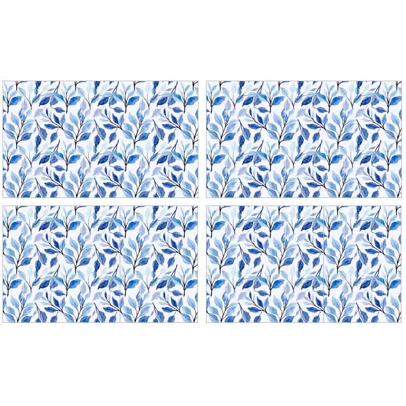 زیربشقابی مدل برگ رونده آبی کد F3ZI1050 مجموعه 4عددی