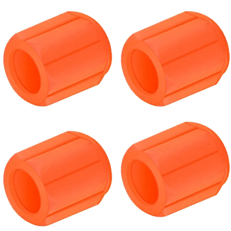 سر والف لاستیک خودرو مدل POLYGONAL-ORANGE بسته 4 عددی