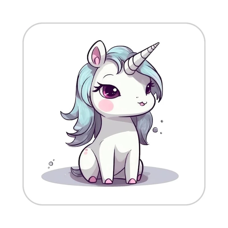 زیر لیوانی کاکتی طرح اسب تک شاخ و یونیکورن مدل mp30497