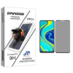 JF Diamond glass Privacy Screen Protector For Xiaomi Redmi Note 9 Pro