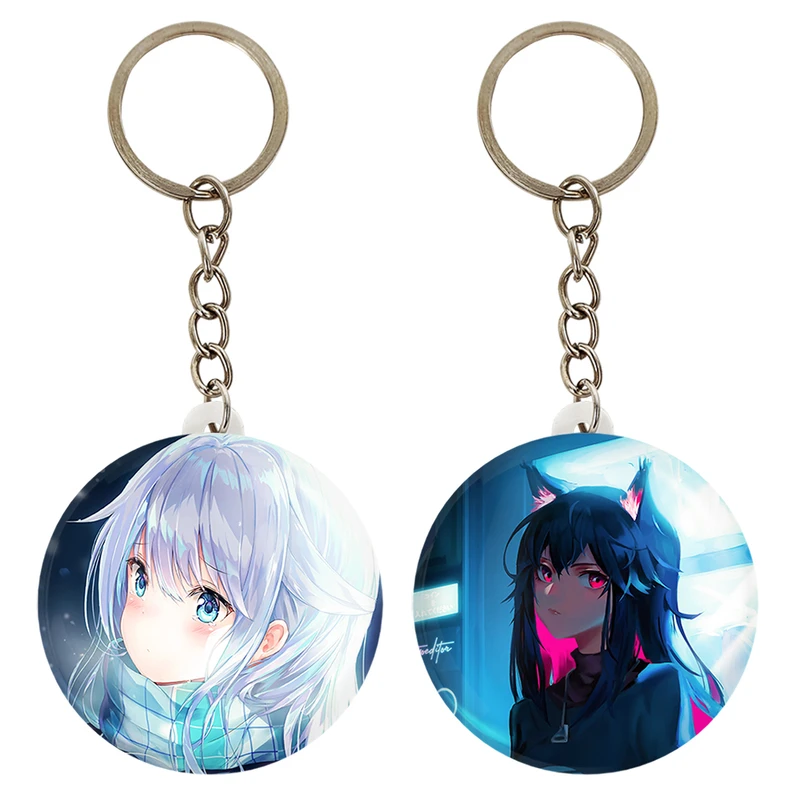 جاکلیدی خندالو مدل دختر انیمه ای کد 1801718018 مجموعه 2 عددی