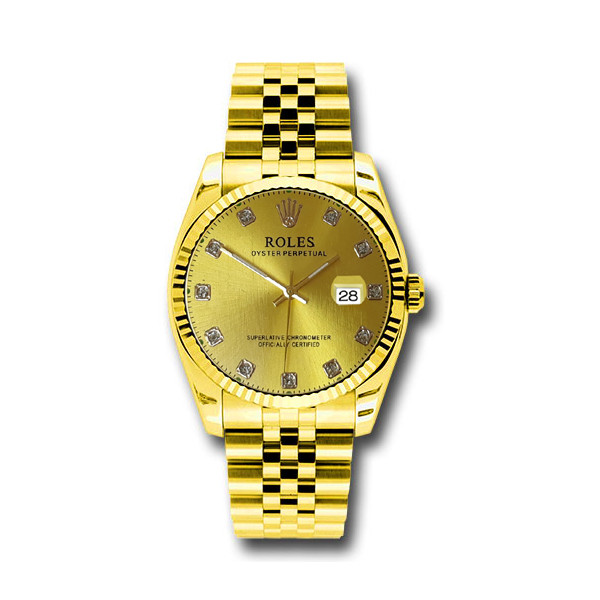 ساعت مچی عقربه‌ای مردانه مدل رولس کد FUIIGOLD-NGIN