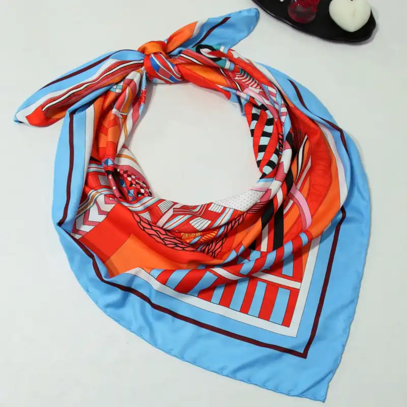 روسری زنانه مدل ابریشم مزونی جدید شاد کد a-5071