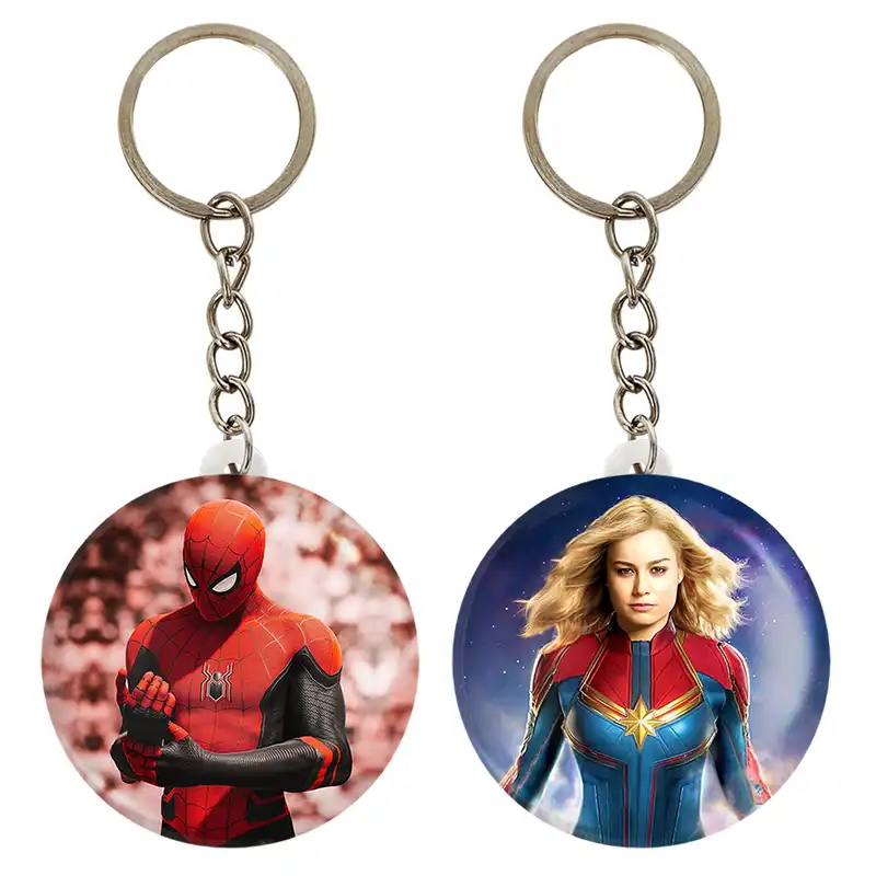 جاکلیدی خندالو مدل کاپیتان مارول و مرد عنکبوتی مارول Marvel کد 1937919375 مجموعه 2 عددی