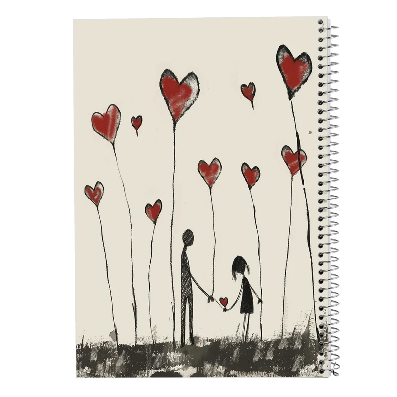 دفتر نت موسیقی 50 برگ مدوپد مدل عاشقانه love کد DF14258