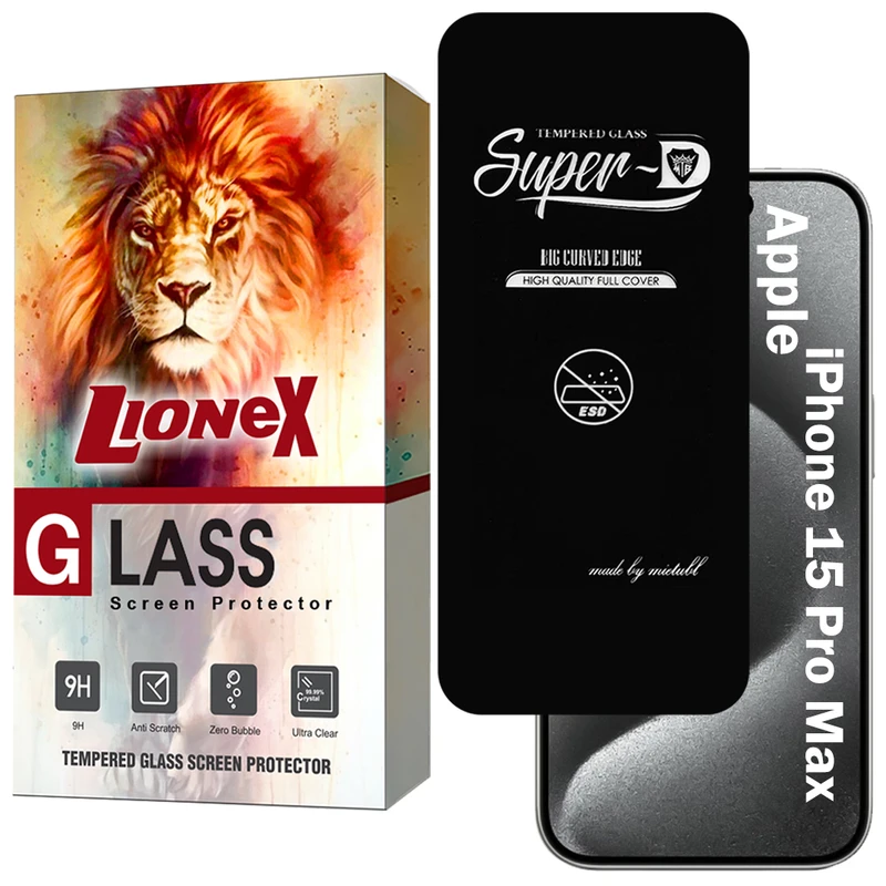 محافظ صفحه نمایش لایونکس مدل SUPERDNL مناسب برای گوشی موبایل اپل iPhone 15 Pro Max