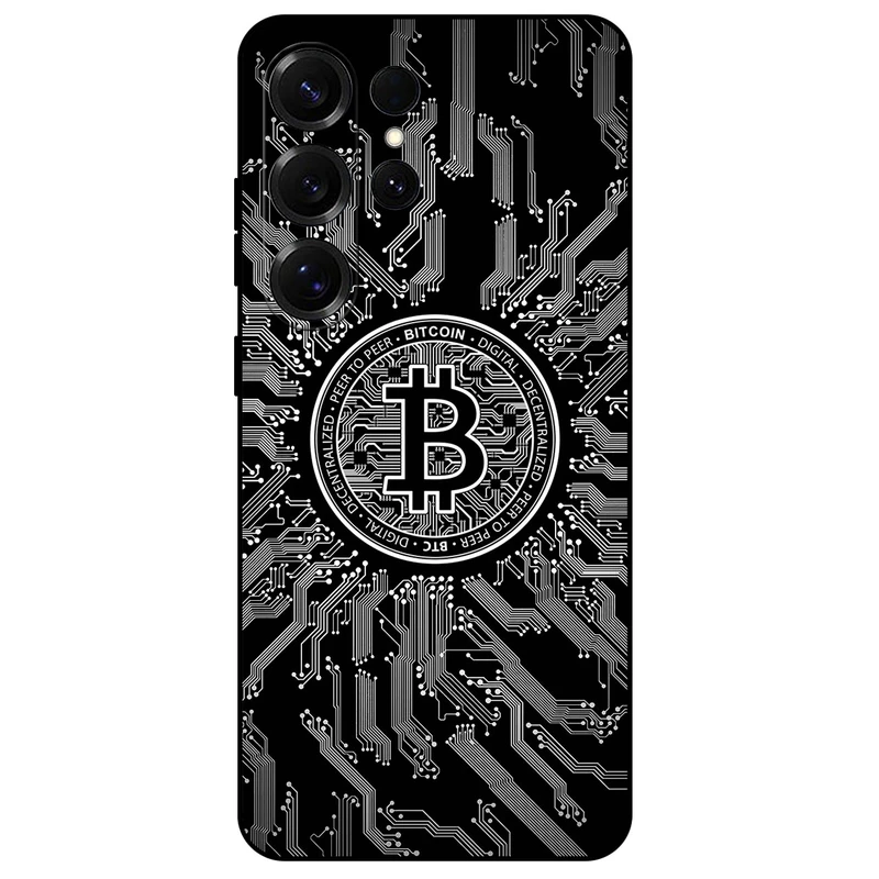 کاور مگافون طرح بیت کوین مدل 7737 مناسب برای گوشی موبایل سامسونگ Galaxy S25 Ultra