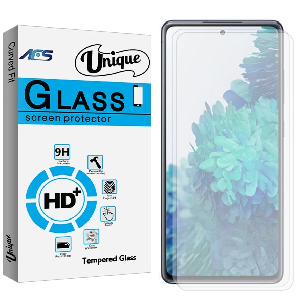 محافظ صفحه نمایش شیشه ای ای اف اس مدل Unique Glass مناسب برای گوشی موبایل سامسونگ Galaxy S21 FE بسته دو عددی
