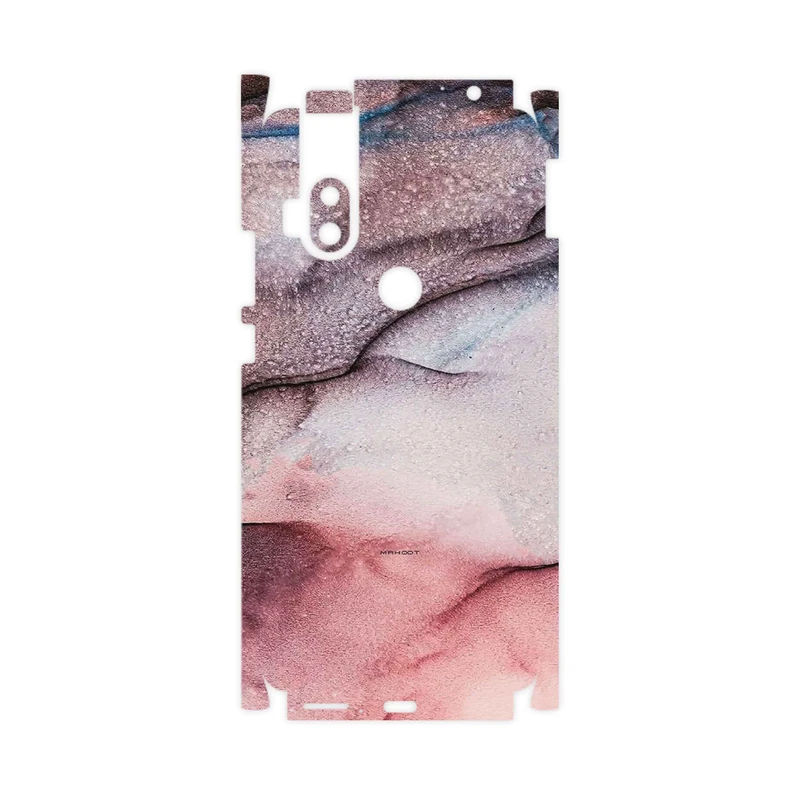 برچسب پوششی ماهوت مدل Smoky pink marble-FullSkin مناسب برای گوشی موبایل موتورولا One Hyper
