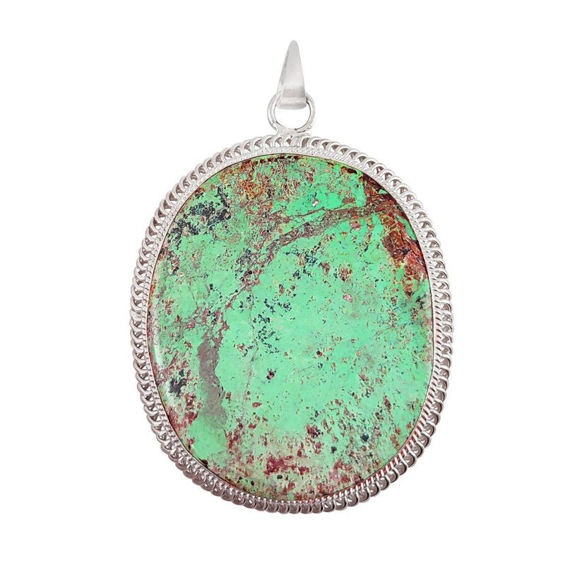 آویز گردنبند نقره زنانه مدل فیروزه نیشابور کد NG2645