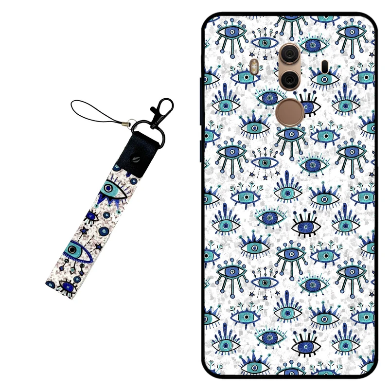 کاور مگافون طرح چشم نظر  مدل 6464 مناسب برای گوشی موبایل هوآوی Mate 10 Pro به همراه بند مچی 