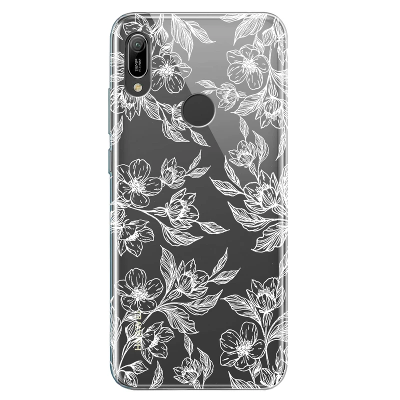 کاور مگافون طرح گل مدل C50-W مناسب برای گوشی موبایل هوآوی Y6 2019 / Y6S 2019 / Y6 Prime 2019