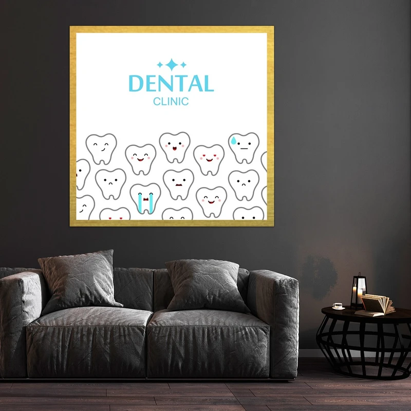 تابلو بکلیت طرح سلامت دهان و دندان مدل قاب شاسی T-S10129